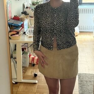 Vintage Arden B 100% Leather Mini Skirt
